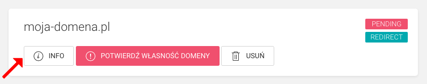 potwierdzenie własności domeny